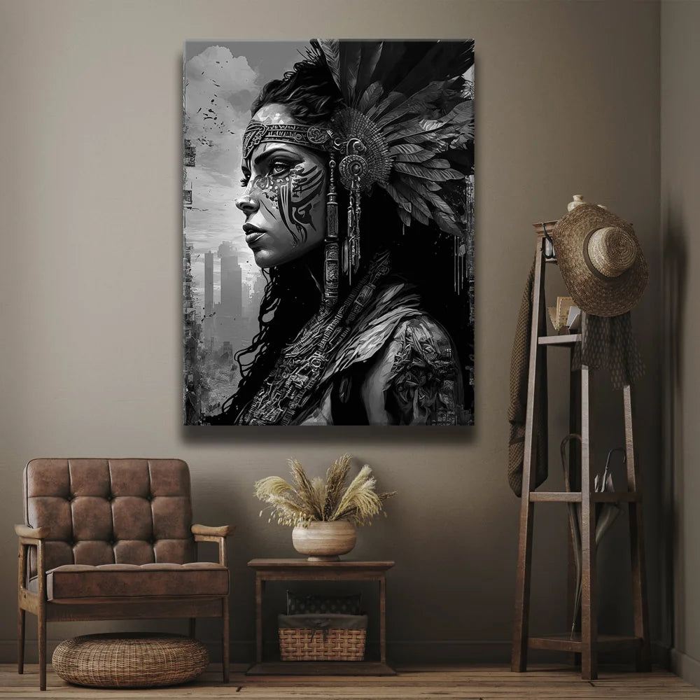 Featured image 2 for Warrior Pocahontas - Black and White