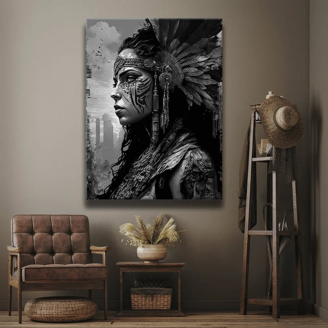 Featured image 2 for Warrior Pocahontas - Black and White