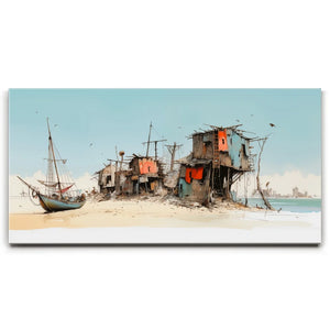 Wasteland Harbor - Watercolor