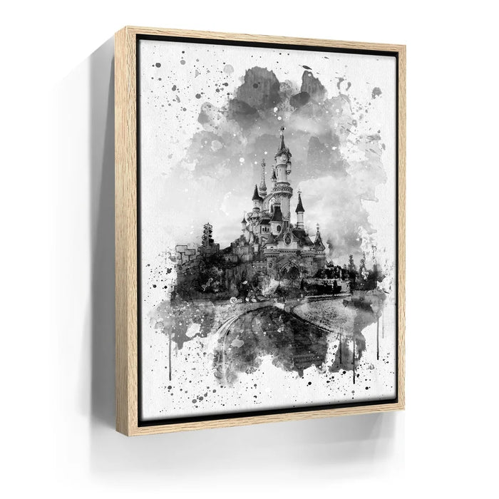 Featured image 9 for Watercolor Sleeping Beauty Castle - B & W