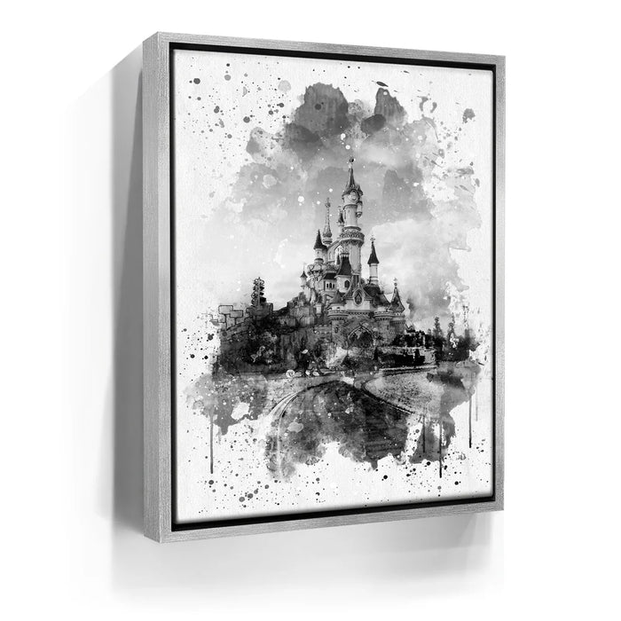 Featured image 8 for Watercolor Sleeping Beauty Castle - B & W