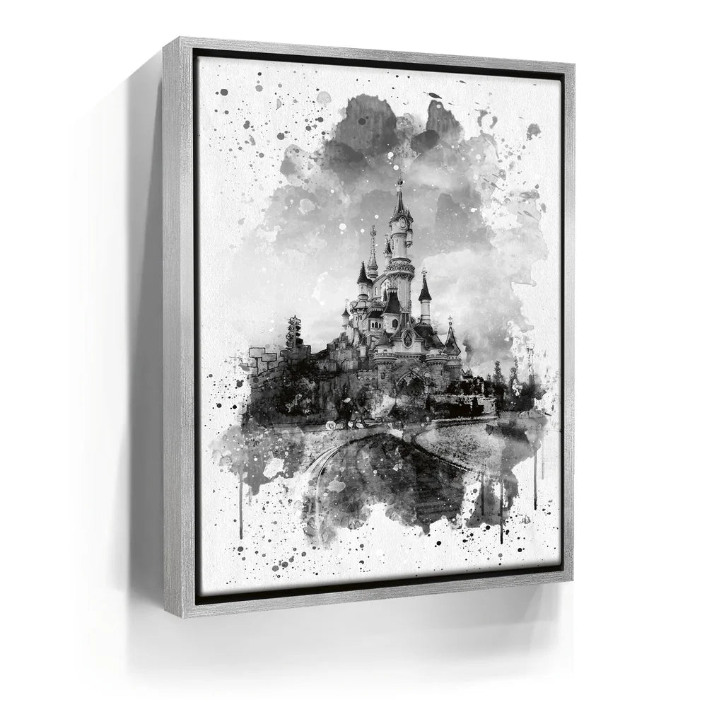Featured image 8 for Watercolor Sleeping Beauty Castle - B & W