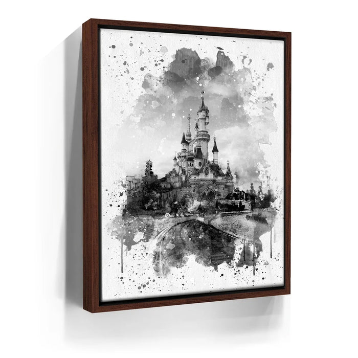 Featured image 10 for Watercolor Sleeping Beauty Castle - B & W
