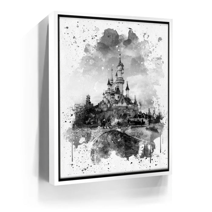 Featured image 6 for Watercolor Sleeping Beauty Castle - B & W