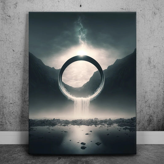 Waterfall Monolith Posters, Prints, & Visual Artwork TheGoatWallArt PORTRAIT 18x24 0.75" STANDARD