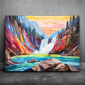 Waterfalls - Paper Design Style