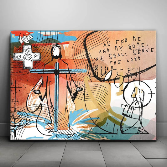 We Serve The Lord Posters, Prints, & Visual Artwork TheGoatWallArt LANDSCAPE 24x18 0.75" STANDARD