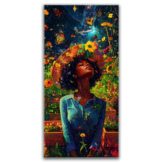 Wildflower Rhapsody Posters, Prints, & Visual Artwork TheGoatWallArt PORTRAIT - TALL 15x30 0.75" STANDARD