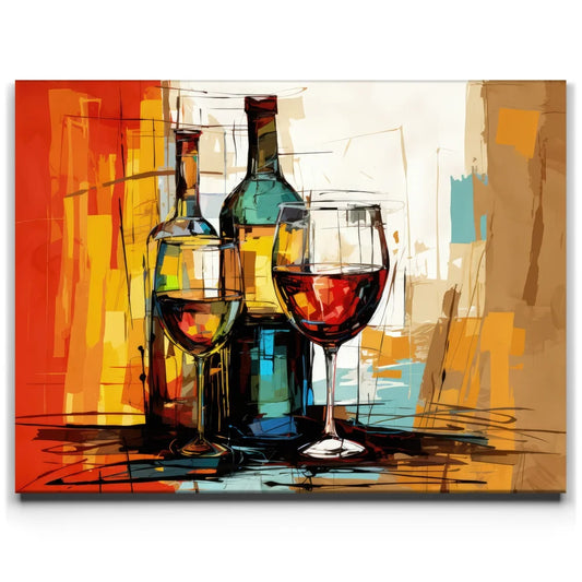 Wine By The Glass Posters, Prints, & Visual Artwork TheGoatWallArt LANDSCAPE 24x18 0.75" STANDARD