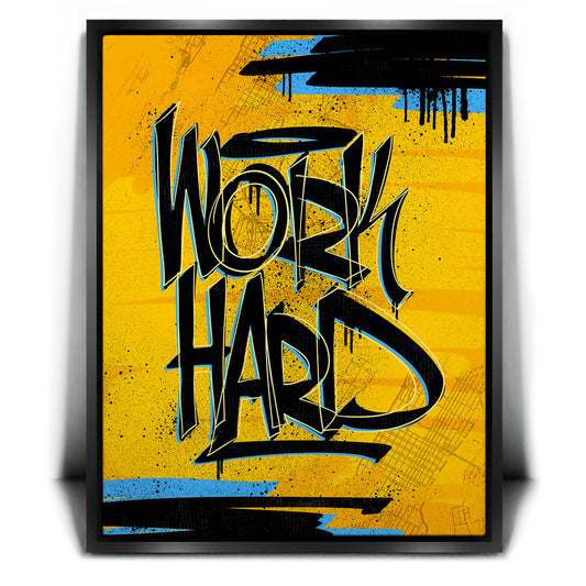 Work Hard - Calligraphy