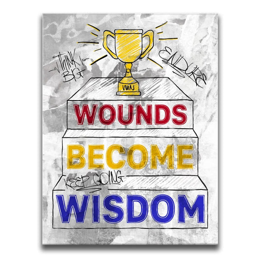Wounds Become Wisdom - Sketch Posters, Prints, & Visual Artwork TheGoatWallArt PORTRAIT 18x24 0.75" STANDARD