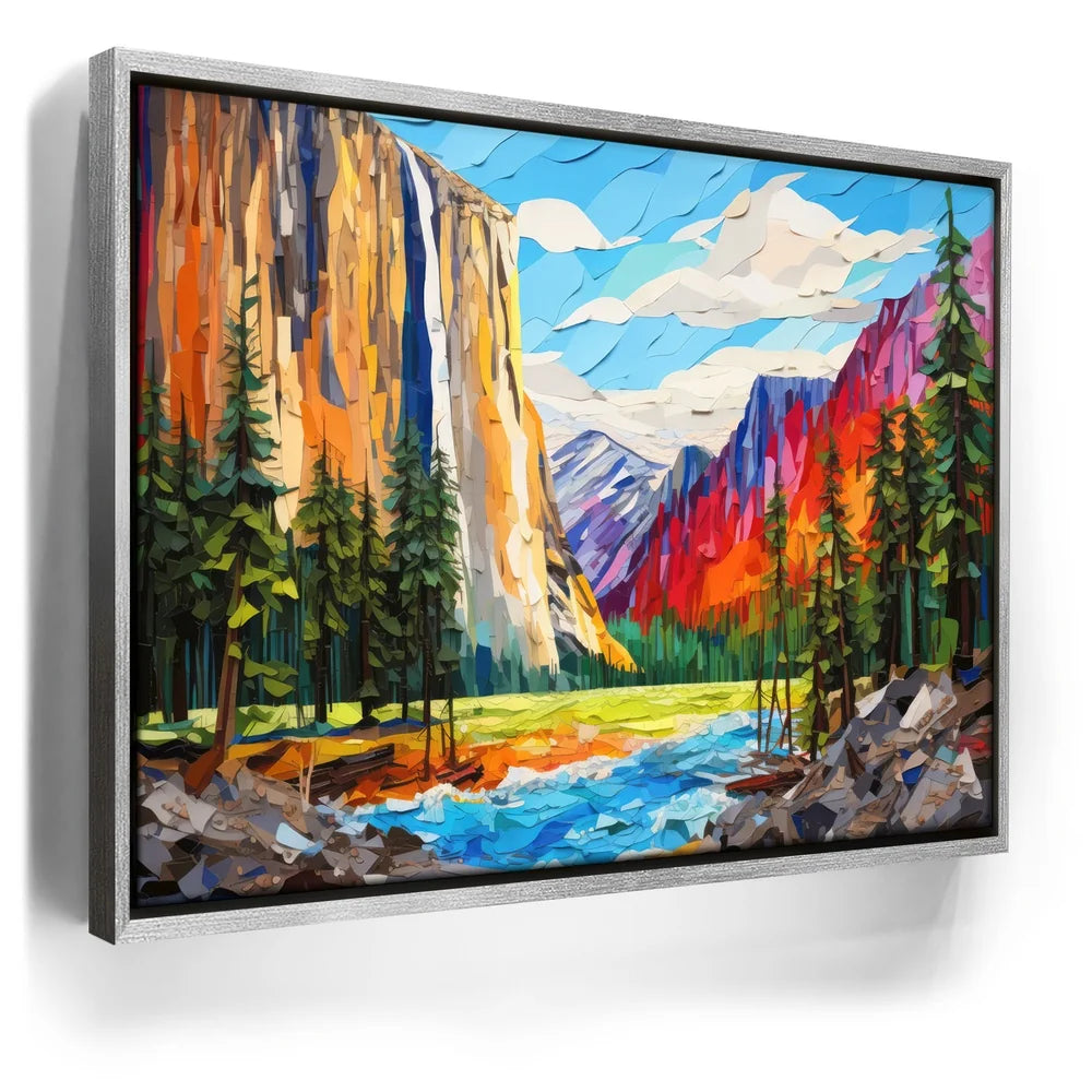Featured image 8 for Yosemite Falls, Yosemite - Paper Design Style