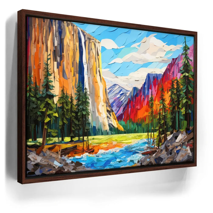 Featured image 10 for Yosemite Falls, Yosemite - Paper Design Style