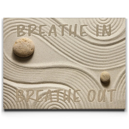 Zen Garden - Breath In, Breath Out Posters, Prints, & Visual Artwork TheGoatWallArt LANDSCAPE 24x18 0.75" STANDARD