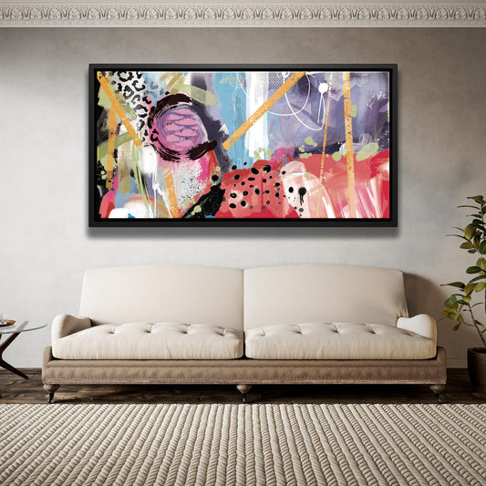 Abstract Wilderness Posters, Prints, & Visual Artwork TheGoatWallArt LANDSCAPE - WIDE 30x15 1.70" BLACK FRAME