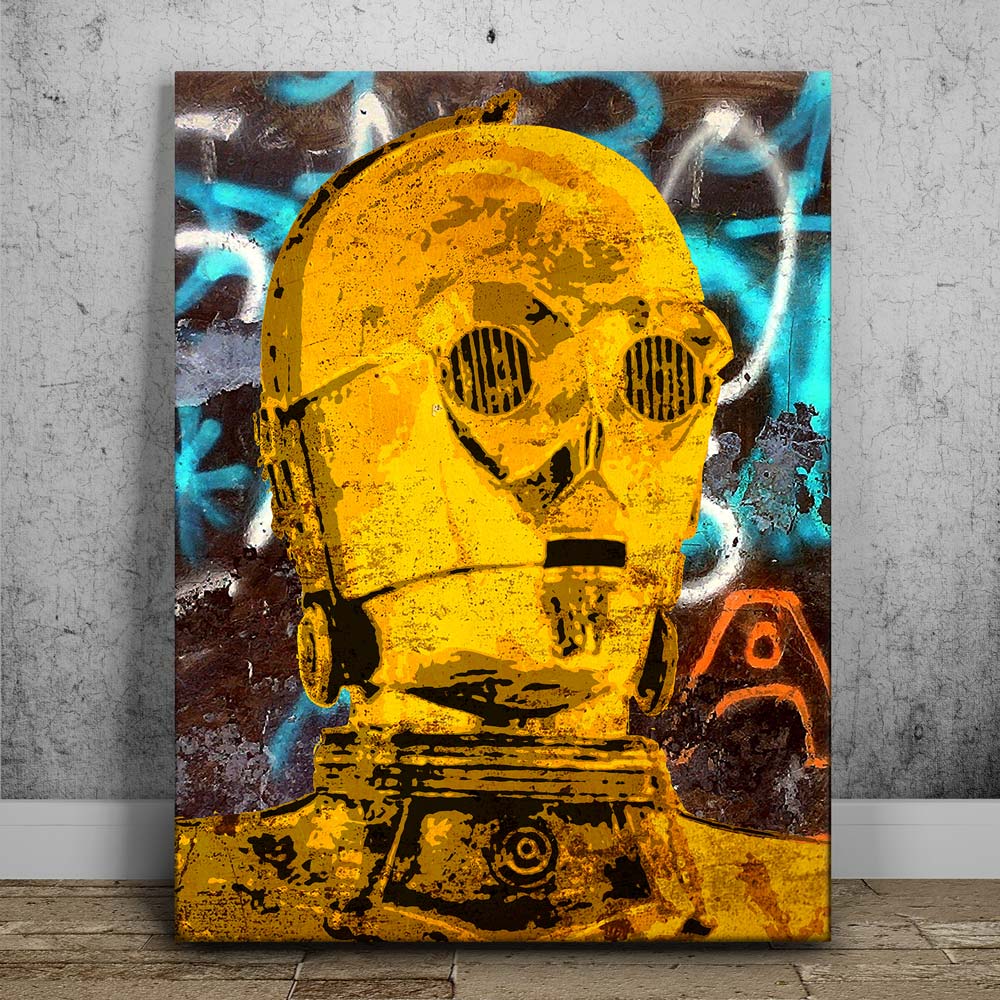 C-3PO Graffiti Canvas Set