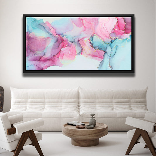 Cotton Candy Posters, Prints, & Visual Artwork TheGoatWallArt LANDSCAPE - WIDE 30x15 1.70" BLACK FRAME