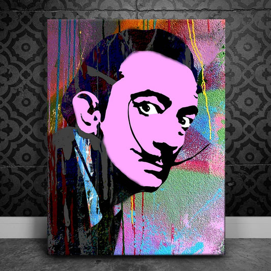 Dali - Warhol Style Posters, Prints, & Visual Artwork TheGoatWallArt PORTRAIT 18x24 0.75" STANDARD