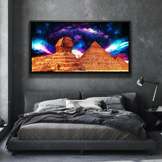 Egypt & The Night Sky Posters, Prints, & Visual Artwork TheGoatWallArt LANDSCAPE - WIDE 30x15 1.70" BLACK FRAME