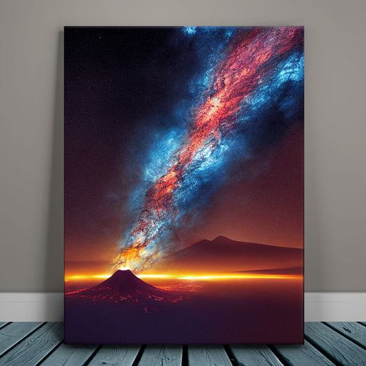 Erupting The Milky Way Posters, Prints, & Visual Artwork TheGoatWallArt PORTRAIT 18x24 0.75" STANDARD