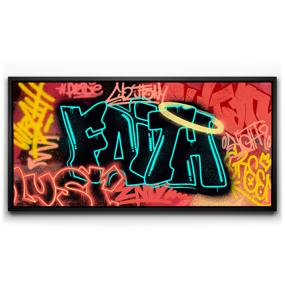 drawings of the word faith in graffiti