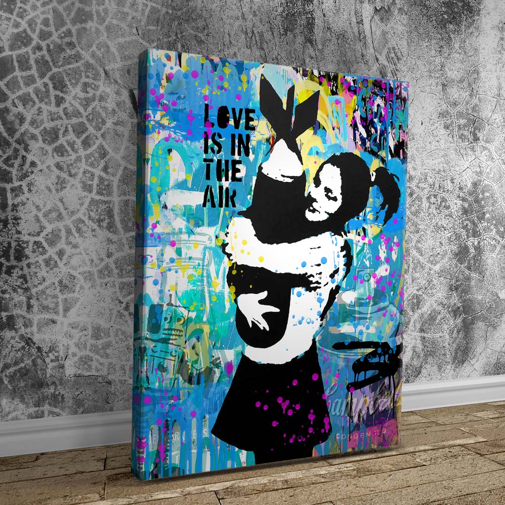 Love Is In The Air - Banksy Warhol Mashup | TheGOATWallArt