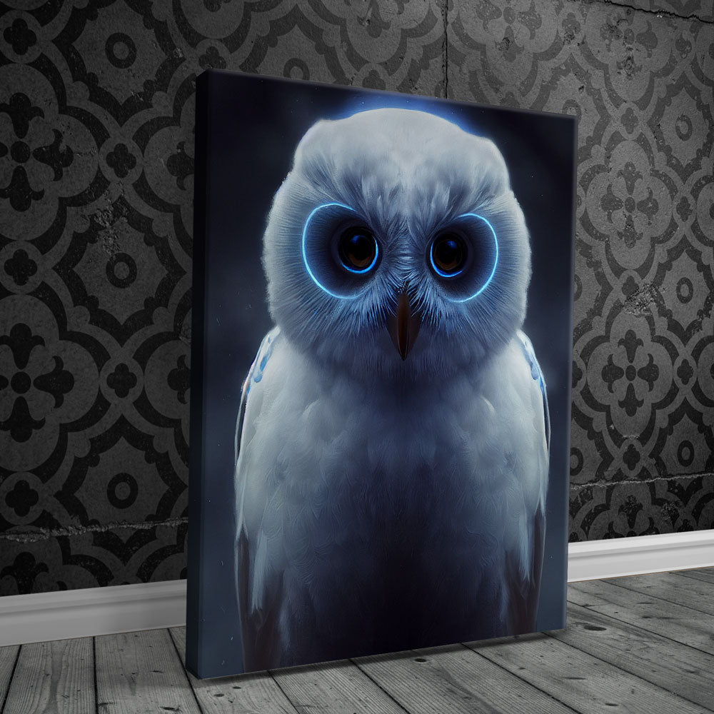 Magical Owl with Blue Eyes | TheGOATWallArt