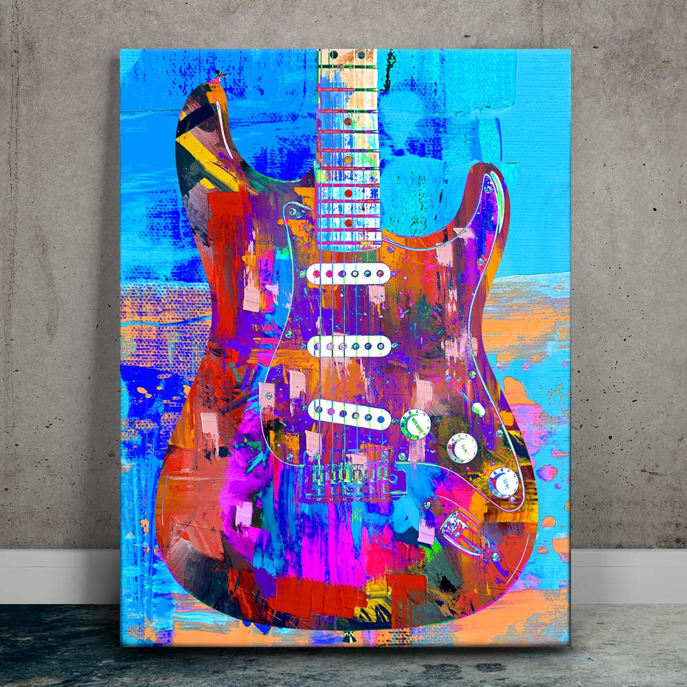 Painted Stratocaster Guitar