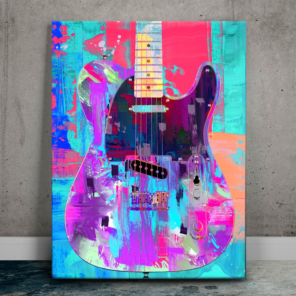 Painted Telecaster Guitar