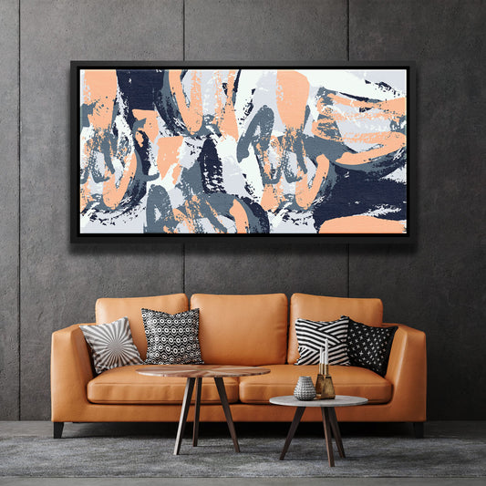 Peach Filled Sky Posters, Prints, & Visual Artwork TheGoatWallArt LANDSCAPE - WIDE 30x15 1.70" BLACK FRAME