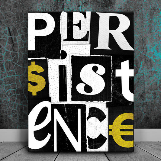 Persistence Pays Off - Gold Posters, Prints, & Visual Artwork TheGoatWallArt PORTRAIT 18x24 0.75" STANDARD