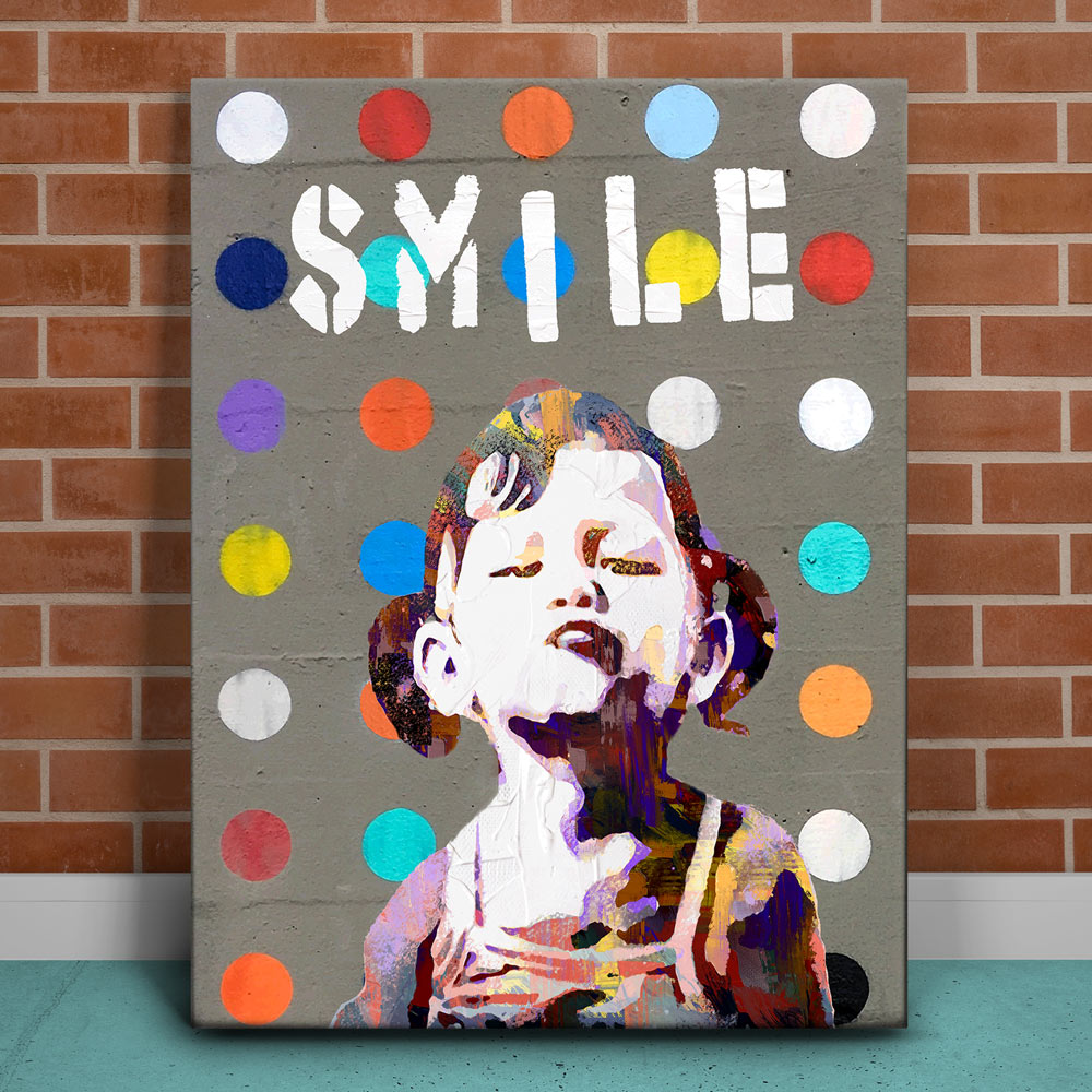 Smile Girl - Banksy Warhol Mashup
