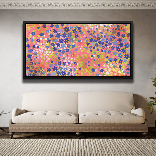 Super Bloom Posters, Prints, & Visual Artwork TheGoatWallArt LANDSCAPE - WIDE 30x15 1.70" BLACK FRAME